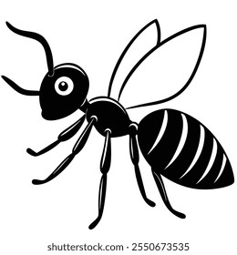 Ant insect flat vector illustration on a white background