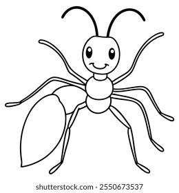 Ant insect flat vector illustration on a white background