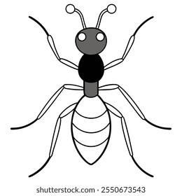 Ant insect flat vector illustration on a white background