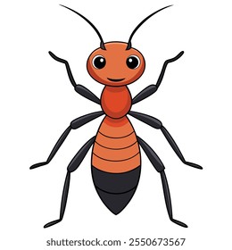 Ant insect flat vector illustration on a white background