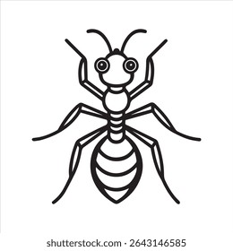 ant insect silhouette vector art illustration on a white background