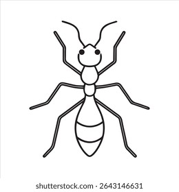 ant insect silhouette vector art illustration on a white background