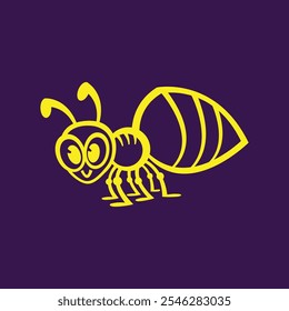 Ant insect trendy artwork lovely abstract vector illustration colorful applied design.eps