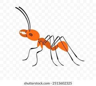 Ant or leafcutter ant, graphic design. Insects, animals, nature and wildlife, vector design and illustration