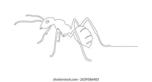 ant line art vector design illustration