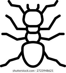 ant line icon illustration vector