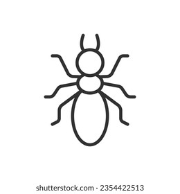 Ant, linear icon. Line with editable stroke