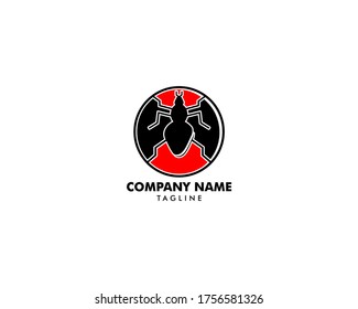 Ant Logo Design Template Vector Illustration