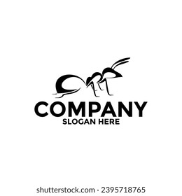 Ant Logo Design template. Vector Ant Illustration