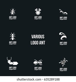 Ant Logo Design template. Vector Illustration