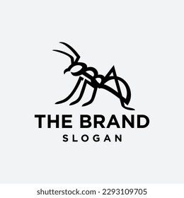 ant logo. simple ant line icon logo vector design, modern animal logo pictogram design of small animal insect