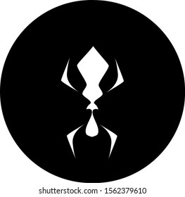 ant logo simple vector negative space