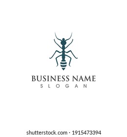 Ant-Logo und Symbol, Vektorgrafik