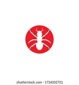 Diseño de icono vectorial de plantilla de logotipo de hormiga
