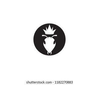 Ant logo template vector illustration design
