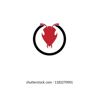 Ant logo template vector illustration design
