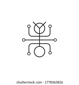 Diseño de ilustración vectorial de la plantilla de logotipo de hormiga