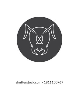 Diseño de ilustración vectorial de la plantilla de logotipo de hormiga