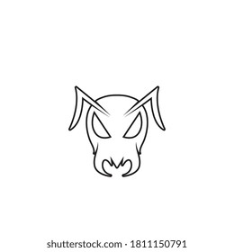 Diseño de ilustración vectorial de la plantilla de logotipo de hormiga