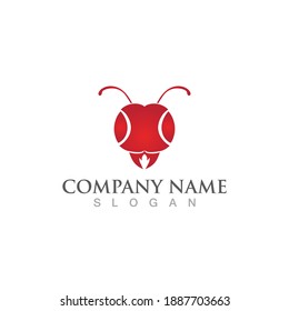 Vorlage für Ants-Logo, Vektorgrafik-Design