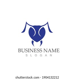 Ant Logo template vector illustration design