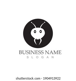 Vorlage für Ants-Logo, Vektorgrafik-Design