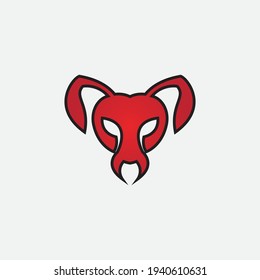 Diseño de ilustración vectorial de la plantilla de logotipo de hormiga