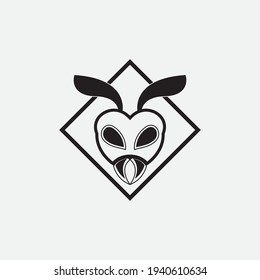 Diseño de ilustración vectorial de la plantilla de logotipo de hormiga