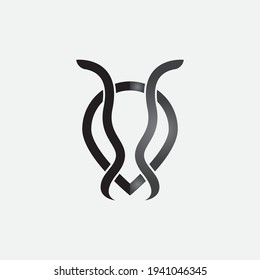 Diseño de ilustración vectorial de la plantilla de logotipo de hormiga