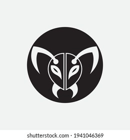 Diseño de ilustración vectorial de la plantilla de logotipo de hormiga