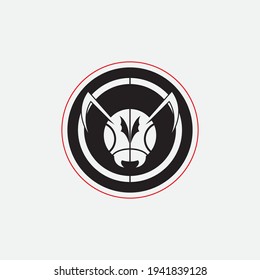 Diseño de ilustración vectorial de la plantilla de logotipo de hormiga