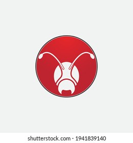 Diseño de ilustración vectorial de la plantilla de logotipo de hormiga