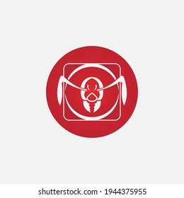 Diseño de ilustración vectorial de la plantilla de logotipo de hormiga