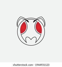 Diseño de ilustración vectorial de la plantilla de logotipo de hormiga