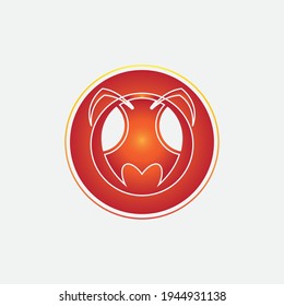 Diseño de ilustración vectorial de la plantilla de logotipo de hormiga