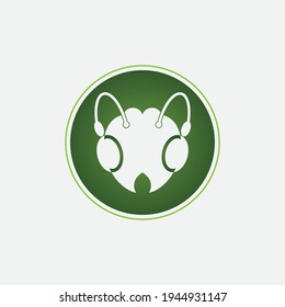 Diseño de ilustración vectorial de la plantilla de logotipo de hormiga