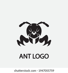 Diseño de ilustración vectorial de la plantilla de logotipo de hormiga