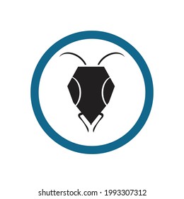 Diseño de ilustración vectorial de la plantilla de logotipo de hormiga