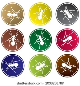 Ilustración del vector de plantillas de logotipo de hormigas. Icono De Insecto De Hormiga Aislado En Un Fondo Blanco

