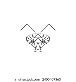 Diseño de ilustración vectorial de la plantilla de logotipo de hormiga