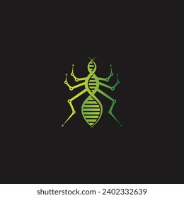 Diseño de ilustración vectorial de la plantilla de logotipo de hormiga