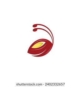 Diseño de ilustración vectorial de la plantilla de logotipo de hormiga