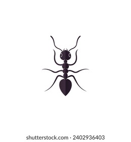 Diseño de ilustración vectorial de la plantilla de logotipo de hormiga
