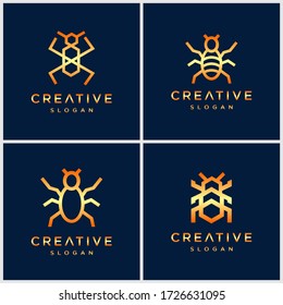 Ant logo vector and business card bundle