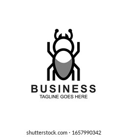 Ilustración del diseño vectorial del logotipo de la hormiga