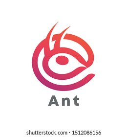 Ant logo vector with modern design.