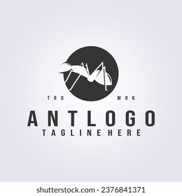 ant logo, wild animal symbol pins icon vector illustration design