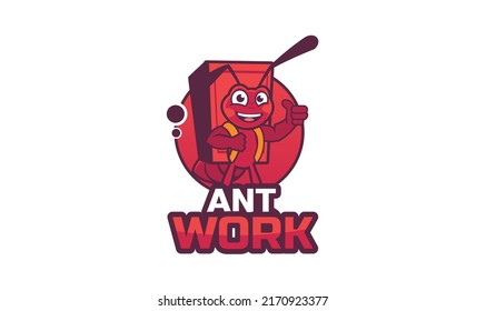 ant mascot logo design for your project