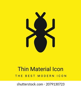 Icono de material amarillo brillante mínimo de hormiga