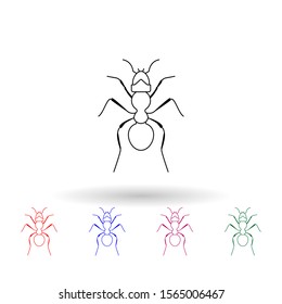 Ant multi color icon. Simple thin line, outline vector of insect icons for ui and ux, website or mobile application